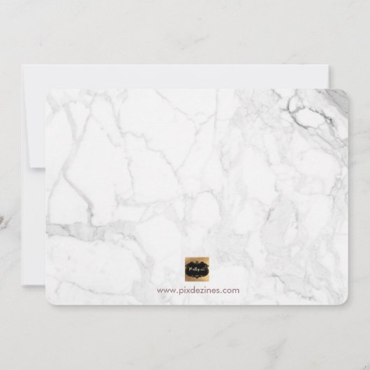 PixDezines Marble/Faux Roos Gold will you be.Maid Kaart (Achterkant)