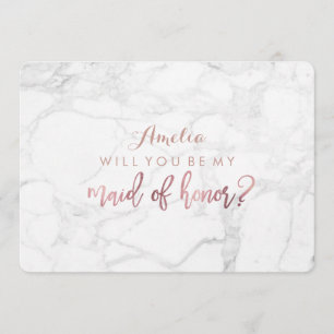 PixDezines Marble/Faux Roos Gold will you be.Maid Kaart