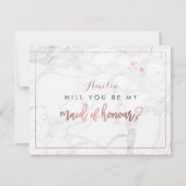 PixDezines Marble/Faux Roos Gold zal je zijn. Kaart (Voorkant)