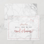 PixDezines Marble/Faux Roos Gold zal je zijn. Kaart (Voorkant / Achterkant)