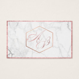 PixDezines Marble+Faux Roos Gouden Script /Gift Visitekaartje