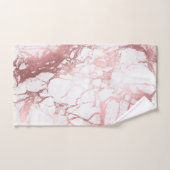 PixDezines Marble + Faux Rose Gold Veins Bad Handdoek (Handdoek)