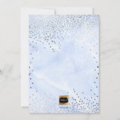 PixDezines Marble+Faux Silver Stippen/doopsel Kaart (Achterkant)