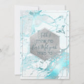 PixDezines Marble FauxSilver Honeycomb BarMitzvah Kaart (Voorkant)