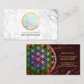 PixDezines Marble/Flower of Life/Faux Foil Visitekaartje (Voorkant / Achterkant)