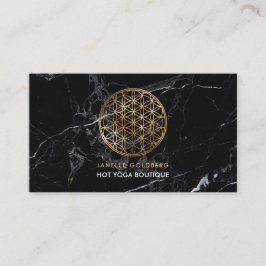 PixDezines Marble/Flower of Life/Faux Gold Visitekaartje