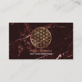 PixDezines Marble/Flower of Life/Faux Gold Visitekaartje