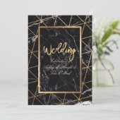 PixDezines Marble/Geometric/Faux Gold Kaart (Staand voorkant)