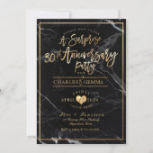 PixDezines Marble+Gold/Surprise 30th Jubileum Kaart (Voorkant)