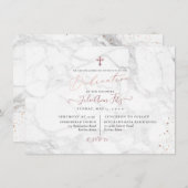 PixDezines Marble Roos Gold Dedication Kaart (Voorkant / Achterkant)