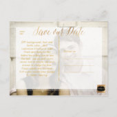 PixDezines MARBLE/SAVE OUR DATE/FUN SCRIPT Aankondigingskaart (Achterkant)