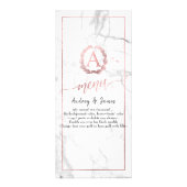 PixDezines Marble+Shine Roos Gold Monogram Menu (Achterkant)