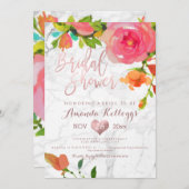 PixDezines Marble Vrijgezellenfeest/Bloemen Kaart (Voorkant / Achterkant)