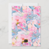 PixDezines Marble+Waterverf Flowers/Baptism Kaart (Achterkant)