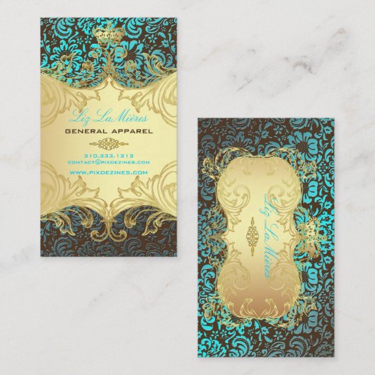 PixDezines Marie Antoinette en Oro Visitekaartje (Voorkant / Achterkant)