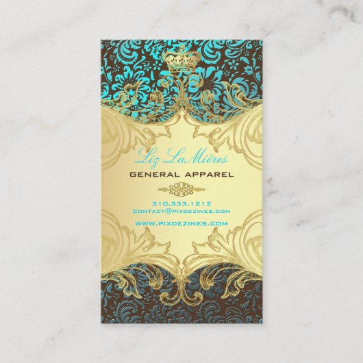 PixDezines Marie Antoinette en Oro Visitekaartje (Voorkant)