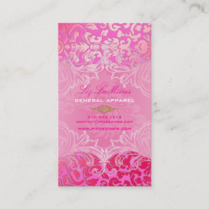 PixDezines Marie Antoinette op Pique Damask Visitekaartje