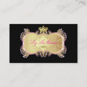 PixDezines Marie Antoinette op Pique Damask Visitekaartje (Achterkant)