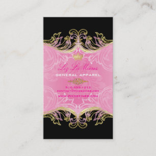 PixDezines Marie Antoinette op Pique Damask Visitekaartje