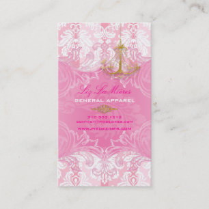 PixDezines Marie Antoinette over Pique Damask Visitekaartje
