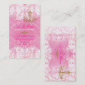 PixDezines Marie Antoinette over Pique Damask Visitekaartje (Voorkant / Achterkant)