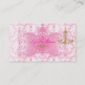 PixDezines Marie Antoinette over Pique Damask Visitekaartje (Achterkant)