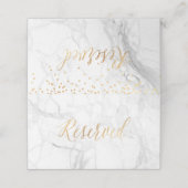 PixDezines Marmer Faux Gold Confetti Gereserveerde Plaatskaartje (Buitenkant ongevouwen)