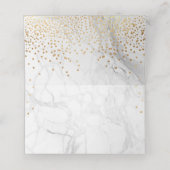PixDezines Marmer Faux Gold Confetti Gereserveerde Plaatskaartje (Binnenkant ongevouwen)