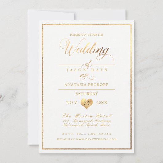 PixDezines Marmer/Faux Goud/Bruiloft Viering Kaart (Voorkant)