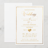 PixDezines Marmer/Faux Goud/Bruiloft Viering Kaart (Voorkant / Achterkant)