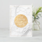 PixDezines Marmer Faux Goud Monogram Bar Mitzvah✡ Kaart (Staand voorkant)
