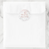 PixDezines Marmer Faux Roos Gold Mille Mercis Ronde Sticker (Tas)