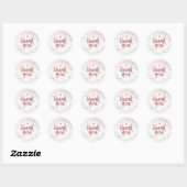 PixDezines Marmer Faux Roos Goud Dank u Ronde Sticker (Vel)