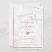 PixDezines Marmer/Faux Roos Goud/Verloving Kaart (Voorkant)