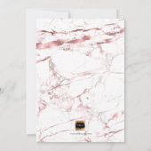 PixDezines Marmer/Faux Roos Goud/Verloving Kaart (Achterkant)