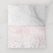 PixDezines Marmer Faux Roos Gouden Confetti Plaatskaartje (Binnenkant ongevouwen)