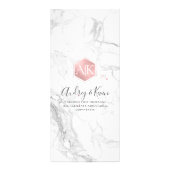 PixDezines Marmer/Faux Roos Gouden Honingraat Menu (Achterkant)