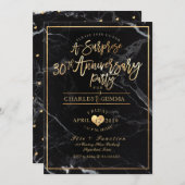 PixDezines Marmer+Goud/Surprise 30th Anniversary Kaart (Voorkant / Achterkant)