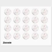 PixDezines Marmer Mitzvah Stickers/Roos Goud Ronde Sticker (Vel)