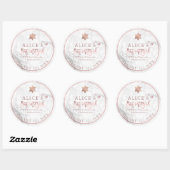 PixDezines Marmer Mitzvah Stickers/Roos Goud Ronde Sticker (Vel)