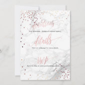 PixDezines Marmer+Monogram+Nepram RozeGoud Honingr Kaart (Achterkant)