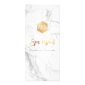 PixDezines Marmer/Nep Goud Honingraat Spa Menu (Achterkant)