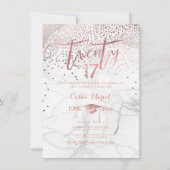 PixDezines Marmer Nep Roze Goud 2017 Afstuderen Kaart (Voorkant)