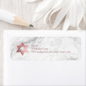 PixDezines Marmer Nep Roze Goud Ster van David Etiket (Insitu)