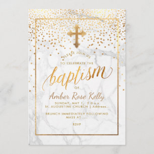 PixDezines Marmer + Nepgoud Stippen/Doop Kaart