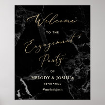 PixDezines Marmer + Nepgoud  Welkom Verlovingsfees