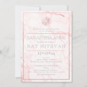 PixDezines Marmer Roze Honingraat Mitzvah✡ Kaart (Achterkant)