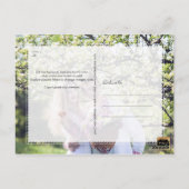 PixDezines Marmer+Roze Save the Date Briefkaart (Achterkant)