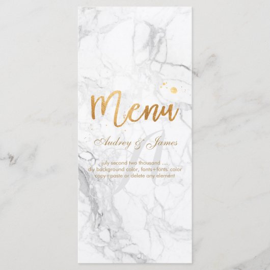 PixDezines Marmer/Shine Menu/Faux Gold Menu (Voorkant)