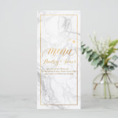 PixDezines Marmer/Shine Menu/Faux Gold Menu (Staand voorkant)